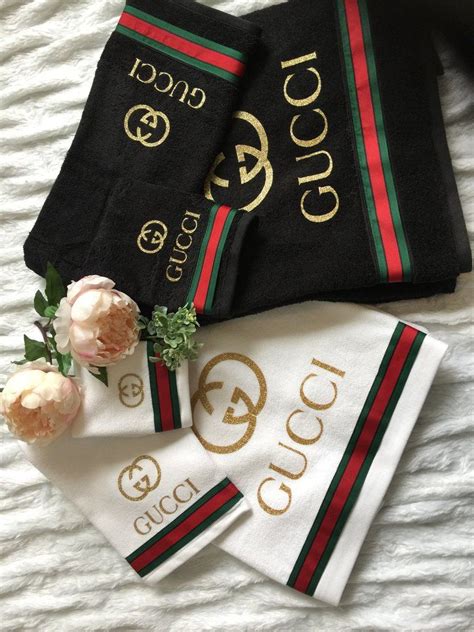 cheap gucci bathroom set|gucci bath towels and rugs.